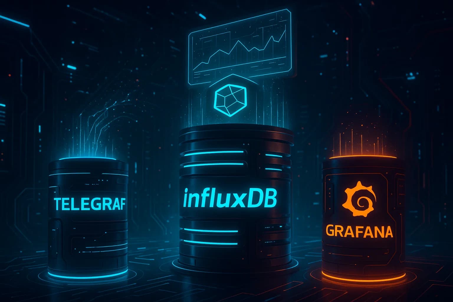 setup the best light system matrix server with Telegraf + InfluxDB + Grafana